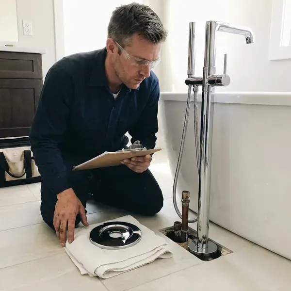 BFK Plumbing technician providing bathroom plumbing in Louisville, KY