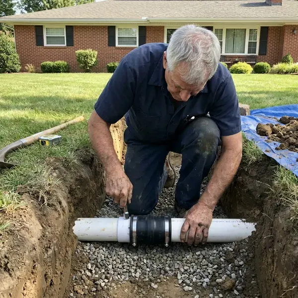 Local sewer line replacement by BFK Plumbing, Florence, KY