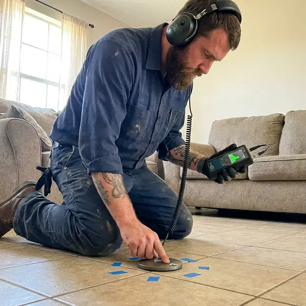 BFK Plumbing technician providing slab leak detection in Louisville, KY