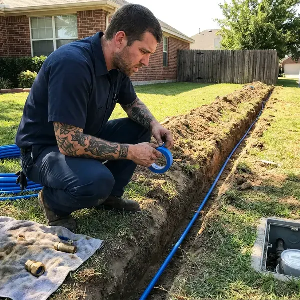 Local water line replacement by BFK Plumbing, Louisville, KY